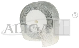 Wstążka metalizowana DWB38-140 srebrna, rozm. 38mm/22m, Aliga