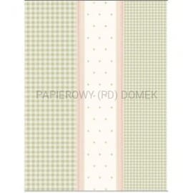 Papier ryżowy 33x24cm wzorki oliwkowe, Decomania