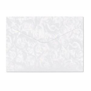 Koperty ozdobne C6 Róże biały 120g 10 szt. K, Galeria Papieru