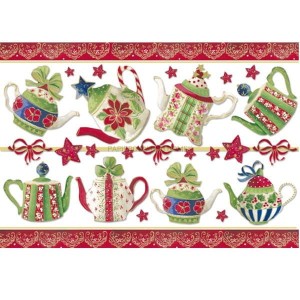 Papier ryżowy 48x23 cm dzbanki złocone Stamperia