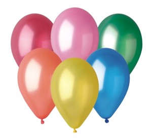 Balony kolorowe metaliczne mix kolorów 100 sztuk Godan GM90