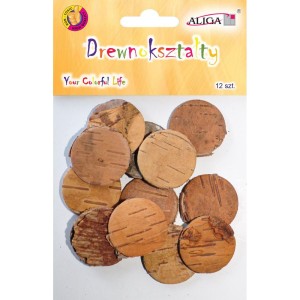 Kształty drewniane 3cm op. 12szt PJ-3242, Aliga