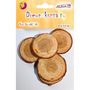 Kształty drewniane 4-7cm, op. 40g 5-6szt. PJ-3181, Aliga