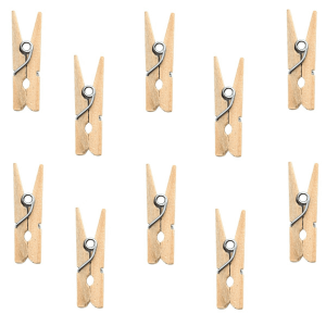 Spinacze klamerki naturalne drewniane 25mm 25szt Aliga