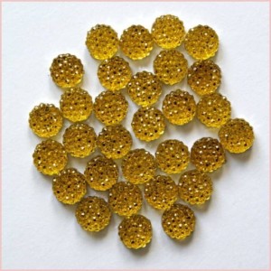 Kryształki z mikrostrukturą 10mm ok.30 szt cytrynowy