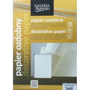 Karton ozdobny A4 Millenium Biały 100g 50 ark., Galeria Papieru