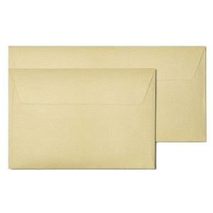 Koperty ozdobne C6 Pearl złoty 120g 10 szt. P, Galeria Papieru
