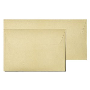 Koperty ozdobne DL Pearl złoty 120g 10 szt. P, Galeria Papieru
