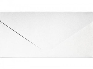 Koperty ozdobne DL Pearl białe 220g 10 sztuk, Galeria Papieru