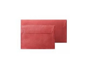 Koperty ozdobne DL Pearl czerwone 120g 10 szt. P, Galeria Papieru