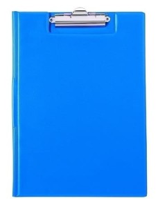 Teczka z klipem A4 niebieska otwierana, Biurfol