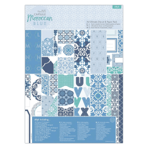 Zestaw Papierów I Elementów Ozdobnych A4 - Papermania -Capsule - Moroccan Blue (48 Kartek) Dpcraft