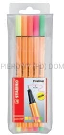 Cienkopisy Stabilo Point 88 neonowe komplet 6 kolorów