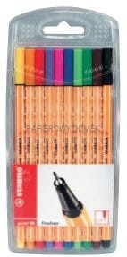 Cienkopisy Stabilo Point 88 komplet 10 kolorów