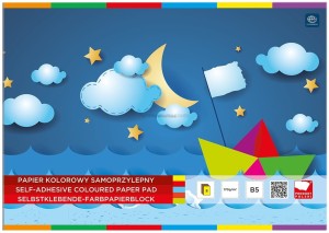 Papier kolorowy samoprzylepny B5 8 arkuszy