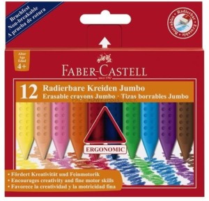 Kredki świecowe grube trójkątne Faber-Castell 12 kolorów Jumbo Grip