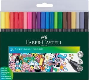 Cienkopisy Faber-Castell 20 kolorów Grip 0,4 mm