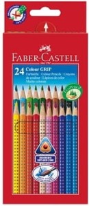 Kredki ołówkowe trójkątne Faber-Castell 24 kolory Grip