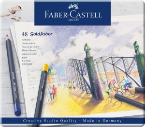 Kredki ołówkowe Faber-Castell Goldfaber 48 kolorów w metalowej kasecie