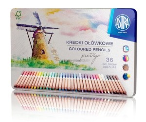 Kredki ołówkowe Astra Prestige 36 kolorów w metalowym opakowaniu
