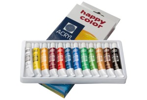 Farby akrylowe 12 kolorów x 12 ml Happy Color