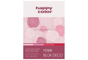 Blok techniczny odcienie różu A4 20 arkuszy 170g 5 kolorów Happy Color