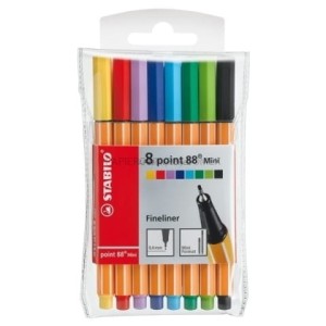 Cienkopisy Stabilo Point 88 Mini komplet 8 kolorów