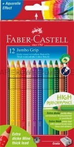 Kredki ołówkowe grube trójkątne Faber-Castell 12 kolorów Jumbo Grip