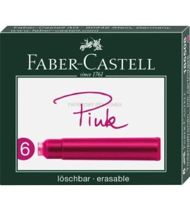 Naboje atramentowe Faber-Castell różowe 6 sztuk