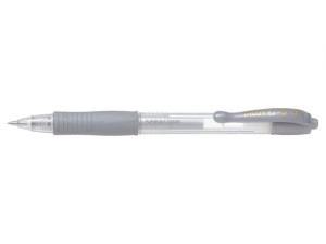 Długopis żelowy G2-07 M metallic srebrny, Pilot