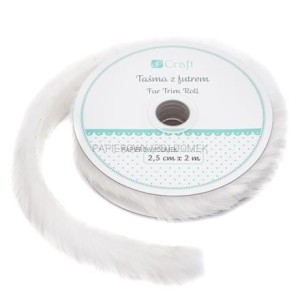 Taśma Z Futrem 2,5Cm X 2M, Biały Dpcraft