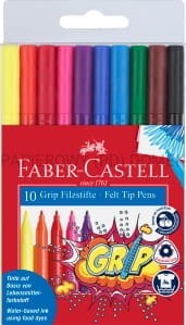 Flamastry szkolne Faber-Castell Grip 10 kolorów