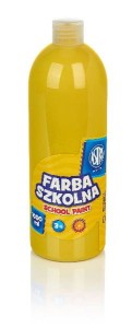 Farba szkolna plakatowa Astra żółta 1000ml 