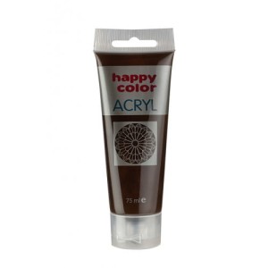 Farba akrylowa brązowa ciemna Happy Color 75 ml