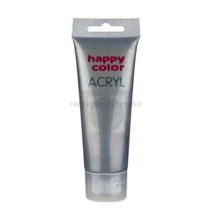 Farba akrylowa metaliczna czarne srebro Happy Color 75 ml