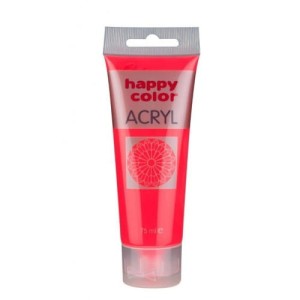 Farba akrylowa Fluo czerwona Happy Color 75 ml