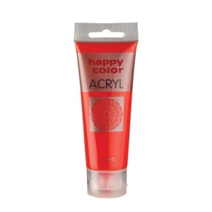 Farba akrylowa czerwona jasna Happy Color 75 ml