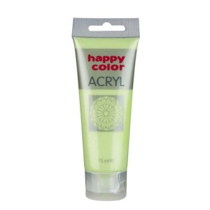 Farba akrylowa metaliczna zielona limonka Happy Color 75 ml