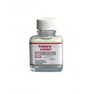 Werniks akrylowy matowy Happy Color 75 ml przezroczysty