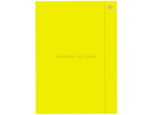 Teczka z gumką A4+ Fluo żółta , Interdruk
