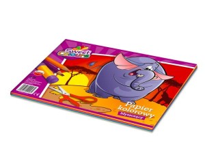 Zeszyt papierów kolorowych nabłyszczanych A4, Koma Plast