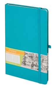 Notes Antra z gumką w kratkę A5 turkusowy Romantyzm