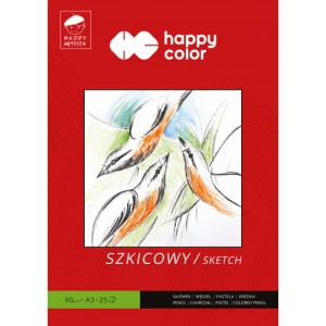 Szkicownik A3 25 ark. 90 g. Młody Artysta., Happy Color