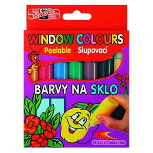 Farby witrażowe Koh i Noor 5 kolorów + 2 konturówki 10,5 ml