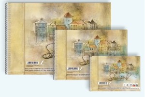 Szkicownik na spirali A6 100 k. 90 g/m2 poziomy, Kreska