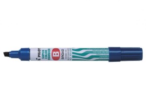 Marker permanentny Pilot w metalowej obudowie niebieski ścięty B