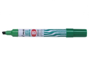 Marker permanentny Pilot w metalowej obudowie zielony ścięty B