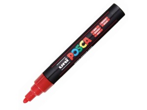Marker pigmentowy Posca PC-5M czerwony, Uni