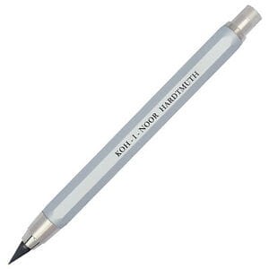 Ołówek mechaniczny Kubuś Koh i Noor 5,6 mm srebrny z temperówką