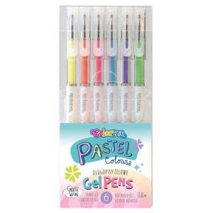 Długopisy żelowe pastelowe 6 kolorów Colorino Pastel